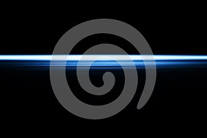 Horizontal blue blast beam illustration background