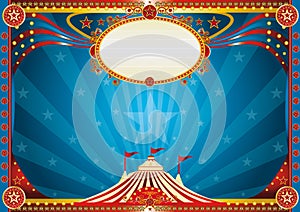 Horizontal Blue circus background