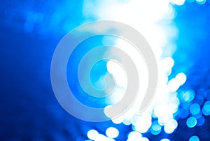 Horizontal blue water bokeh background