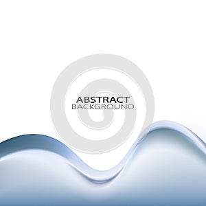 Horizontal blue water wave on abstract background