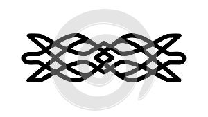 Horizontal Celtic Knot Pattern, Elegant Traditional Vector Design, vector design Generative AI