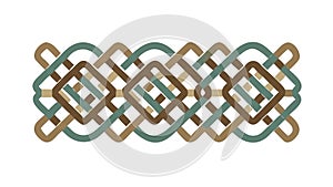 Horizontal Celtic Knot Pattern Strip Design, vector design Generative AI