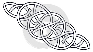 Horizontal Celtic Knotwork Pattern, vector design Generative AI