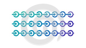 Horizontal Chain Link Pattern Vector for Connectivity, vector design Generative AI