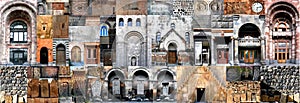 Horizontal collage architecture of Armenia