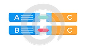 Horizontal Data Comparison Chart Vector Illustration, vector design Generative AI