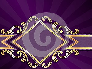 Horizontal diamond-shaped purple banner