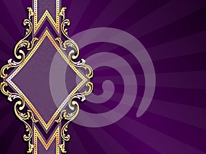 Horizontal diamond-shaped purple banner