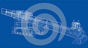 Horizontal directional drilling machine vector
