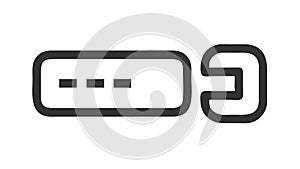 Horizontal document with lock icon, for security or access , vector design Generative AI