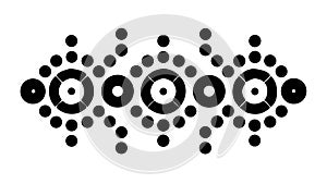 Horizontal Dot Pattern, Abstract Decorative Element, vector design Generative AI