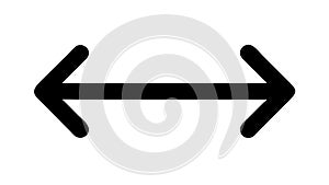 Horizontal Double Arrow, Direction and Exchange Icon vector design Generative AI