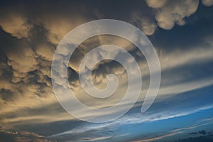 Horizontal dramatic cloudscape