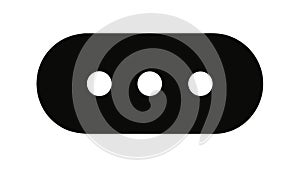 Horizontal Ellipsis Dots Icon for More UI Options Menu, vector design Generative AI