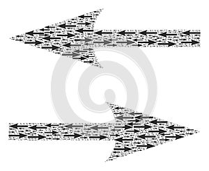 Horizontal Exchange Arrows Recursion Mosaic of Itself Items