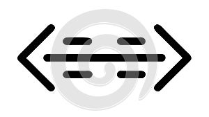 Horizontal Expand Arrows: Interface Resizing Control, vector design Generative AI