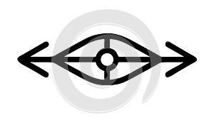 Horizontal Expand Collapse Arrows Icon for UI Navigation, vector design Generative AI photo