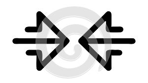 Horizontal Expand Contract Icon: Resize Responsive Layout, vector design Generative AI