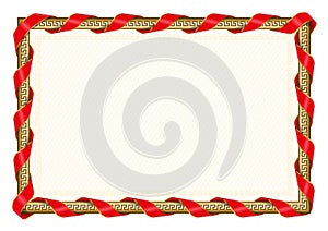 Horizontal  frame and border with Albania flag