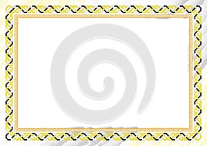 Horizontal frame and border with Brunei flag