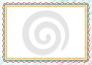 Horizontal frame and border with Bulgaria flag