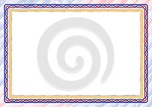 Horizontal frame and border with Cambodia flag