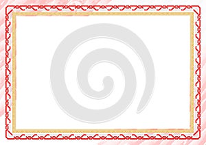 Horizontal frame and border with Canada flag