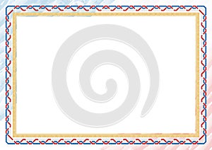 Horizontal frame and border with Crimea flag