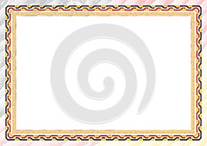 Horizontal frame and border with Germany flag