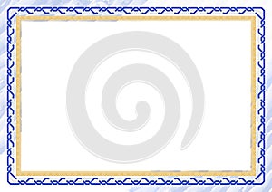 Horizontal frame and border with Israel flag