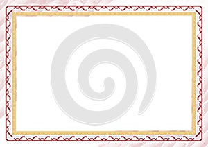 Horizontal frame and border with Latvia flag