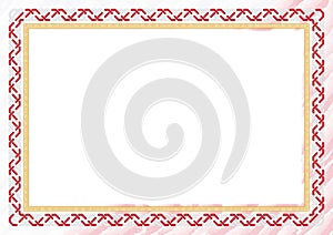 Horizontal frame and border with Malta flag