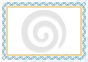 Horizontal frame and border with San Marino flag