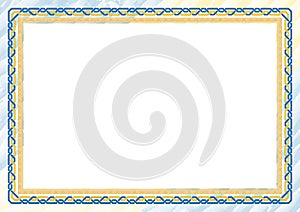 Horizontal frame and border with Sweden flag