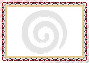 Horizontal frame and border with Syria flag