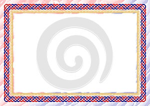 Horizontal frame and border with Taiwan flag