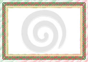 Horizontal frame and border with Tatarstan flag