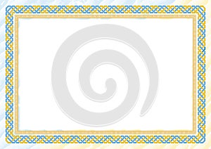 Horizontal frame and border with Tuva flag