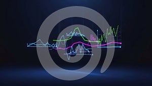 Horizontal gradient grid lines, creating an abstract representation of