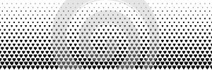 horizontal halftone of black diamond design for pattern and background