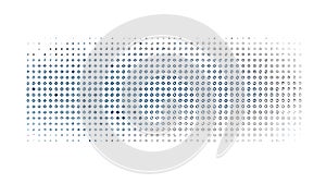 Horizontal Halftone Gradient: Abstract Dot Pattern, vector design Generative AI