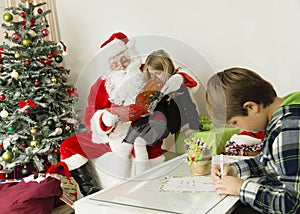 Santa Claus with kids