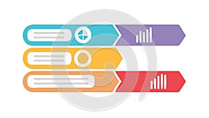 Horizontal Infographic Data Charts Vector, vector design Generative AI