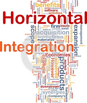 Horizontal integration background concept