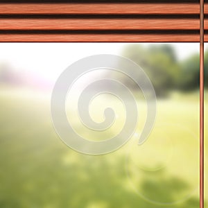 Horizontal jalousie, window