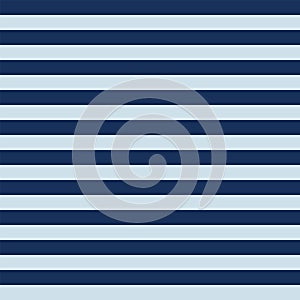 Horizontal light and dark blue stripes seamless vector background