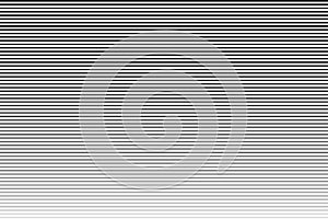 Horizontal line. Lines halftone pattern with gradient effect. Black and white stripes