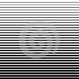 Horizontal line seamless pattern. Parallel stripe. Black streak on white background. Straight gradation stripes for design prints. photo