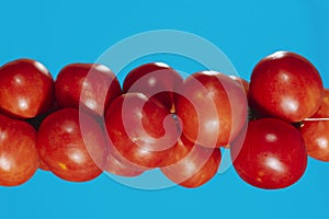 horizontal line of Spanish tomatoes