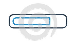 Horizontal loading progress bar icon user interface element , vector design Generative AI